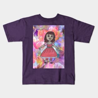 Little Sophie in Wonderland Kids T-Shirt